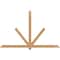 Ekena Millwork Kennewick Timber Gable Bracket, Western Red Cedar, 84"W x 53"H x 3 1/2"D x 3 1/2"F, 15/12 Pitch GBW084X53X0404KEN00SWR - alternate 1